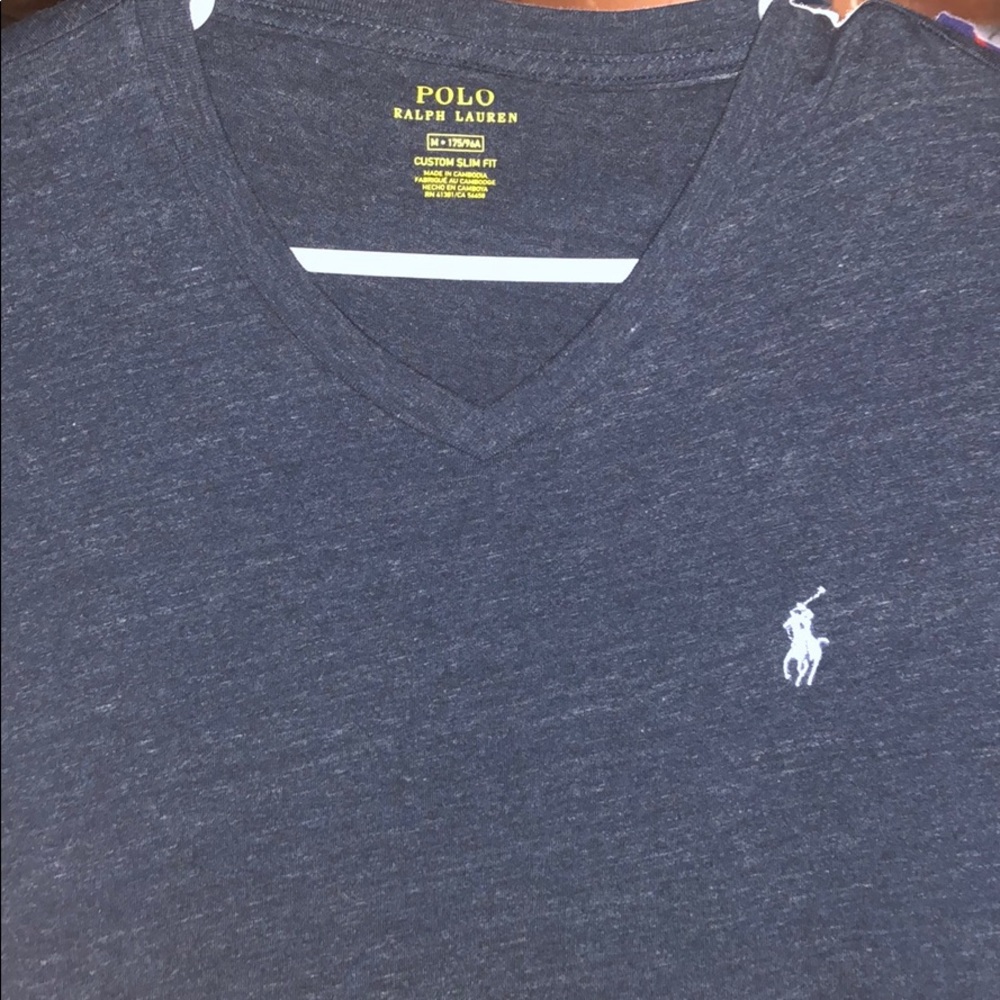 Navy polo with light blue horse - Picture 2 of 2